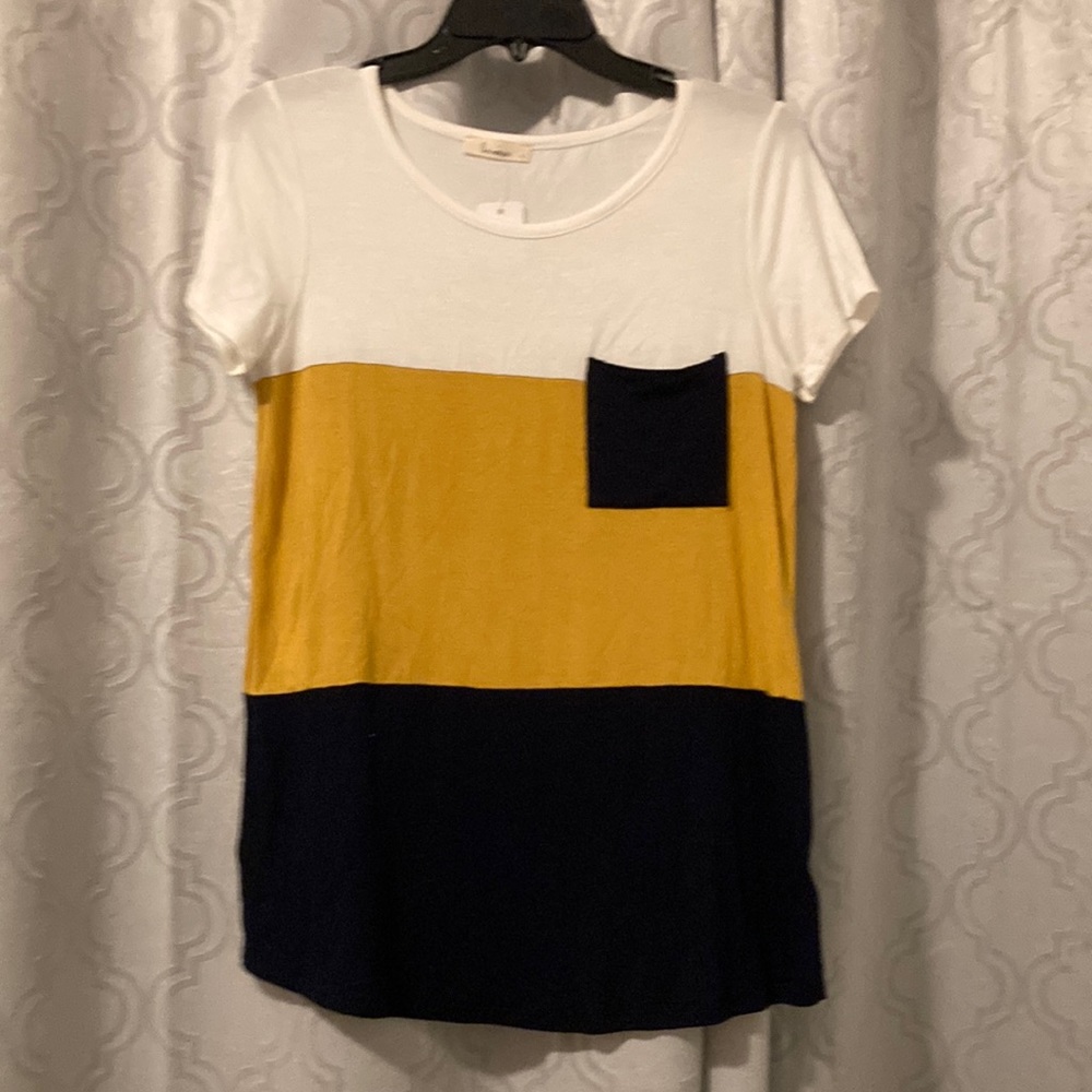Blue and yellow soft shirt